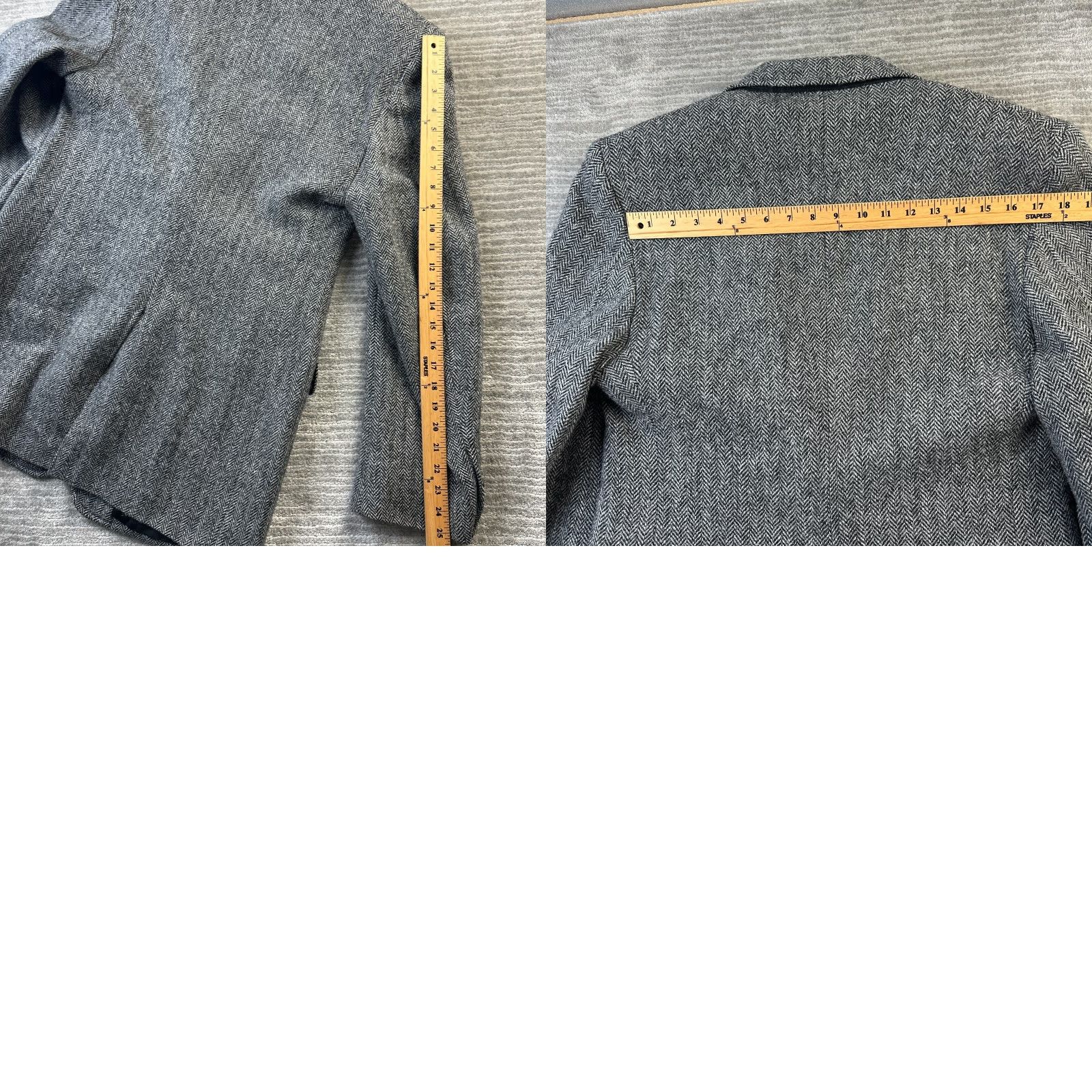 Harris Tweed VINTAGE Harris Tweed Jacket Mens 42L Herringbone Wool Blazer Sport Coat Size 42R - 9 Thumbnail
