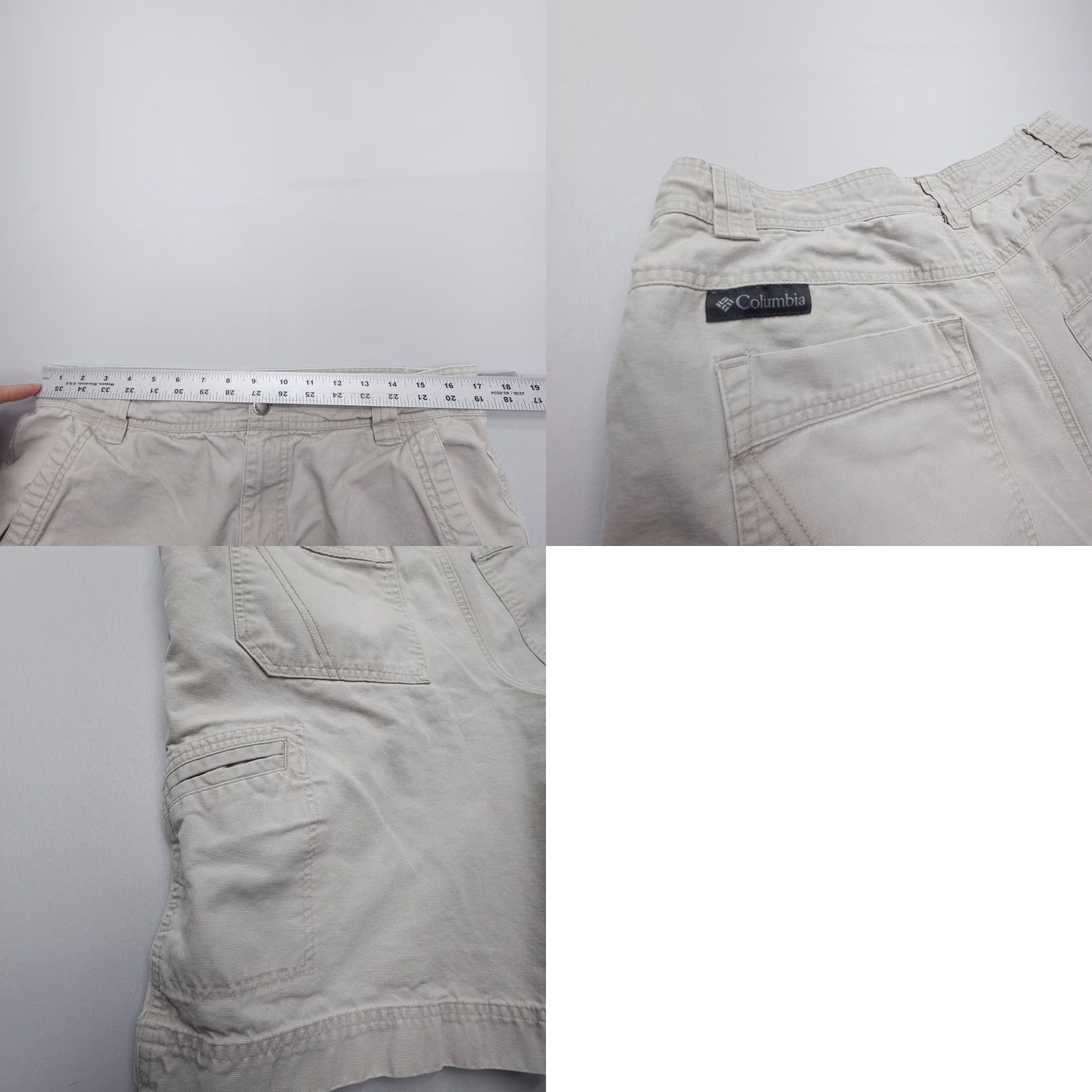 Vintage Columbia Canvas Shorts Mens 36 Ivory Cotton Outdoor Camp Work Casual Travel Size US 36 / EU 52 - 8 Thumbnail