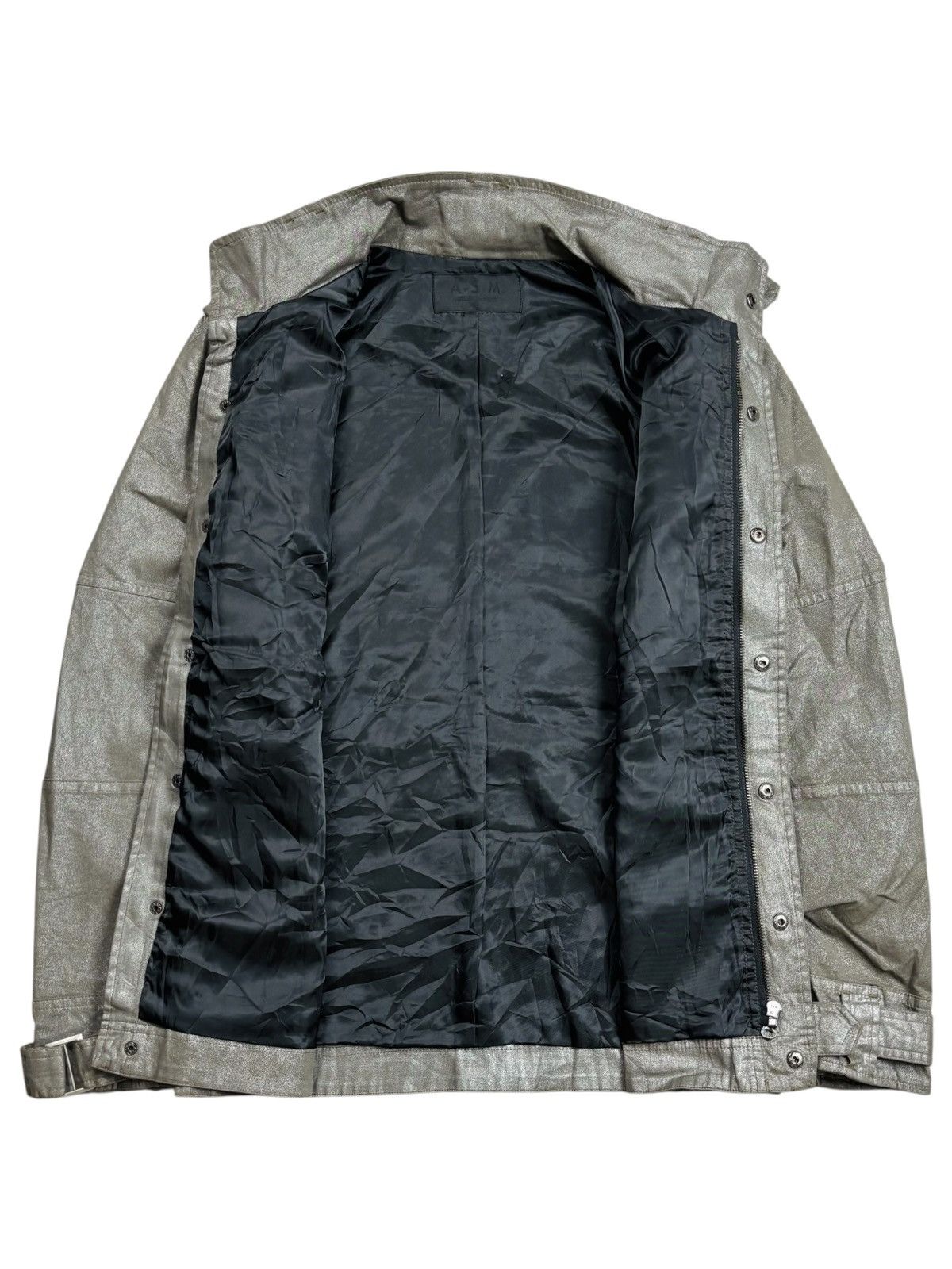 BUFFALO BOBS 2000s A.S.M - Vkei Style Waxed Rider Jacket Size US M / EU 48-50 / 2 - 2 Thumbnail
