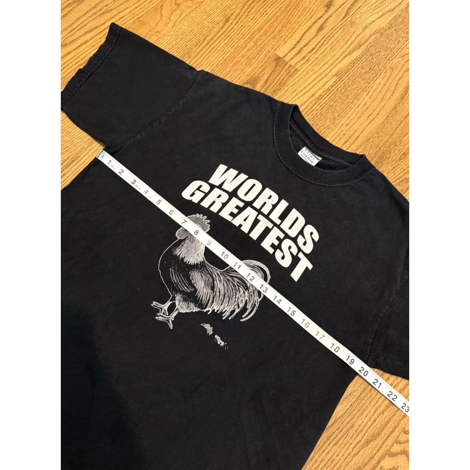 Gildan VINTAGE Worlds Greatest Cock T Shirt Men’s M Black 90s Joke Humor Chicken Rooster Mens Size US M / EU 48-50 / 2 - 5 Thumbnail