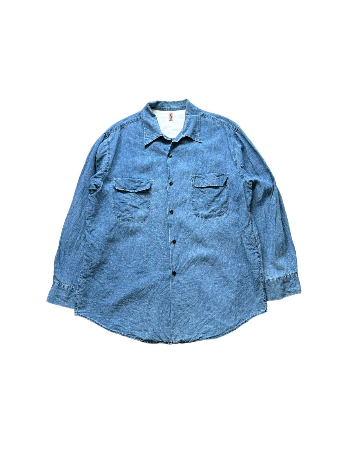 General Research 90's SYNAP Japan linen dyed shirt Size US L / EU 52-54 / 3 - 1 Thumbnail