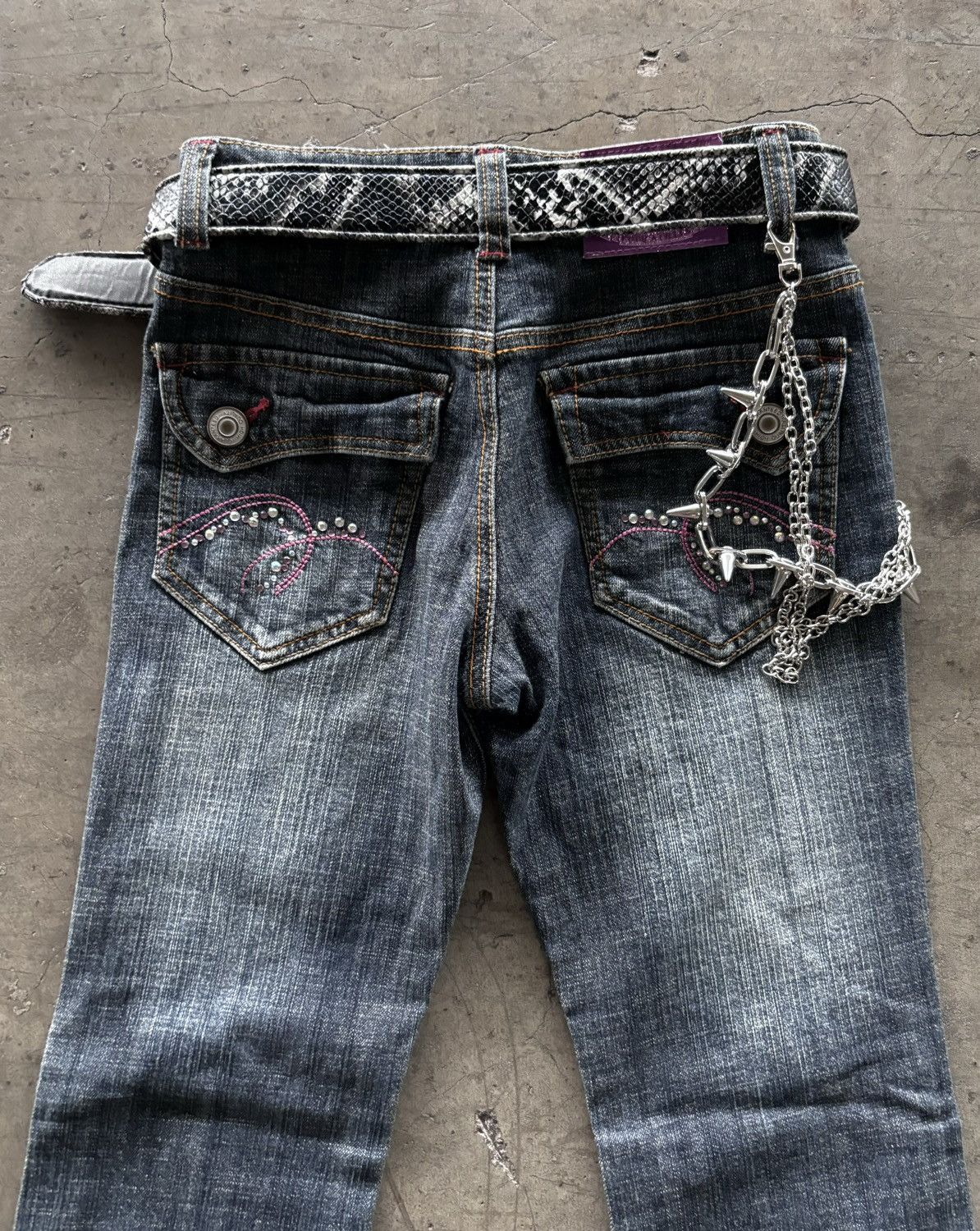 14th Addiction 2000s oo-la-la sasson mud wash flared denim jeans Size US 26 / EU 42 - 7 Thumbnail