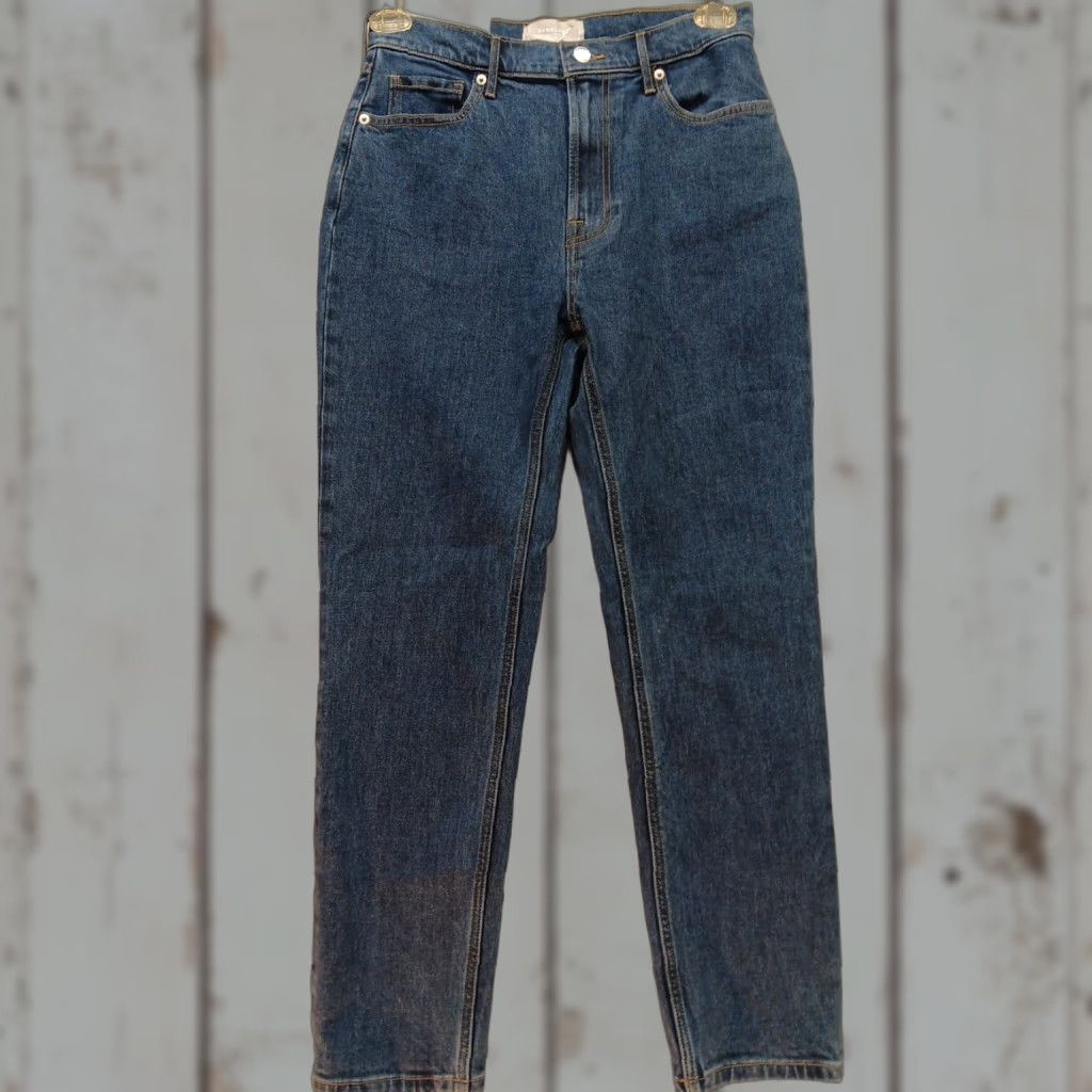 Everlane Everlane Jeans The Original Cheeky Size 28 Blue Organic Cotton Straight Leg Size 28" / US 6 / IT 42 - 1 Thumbnail