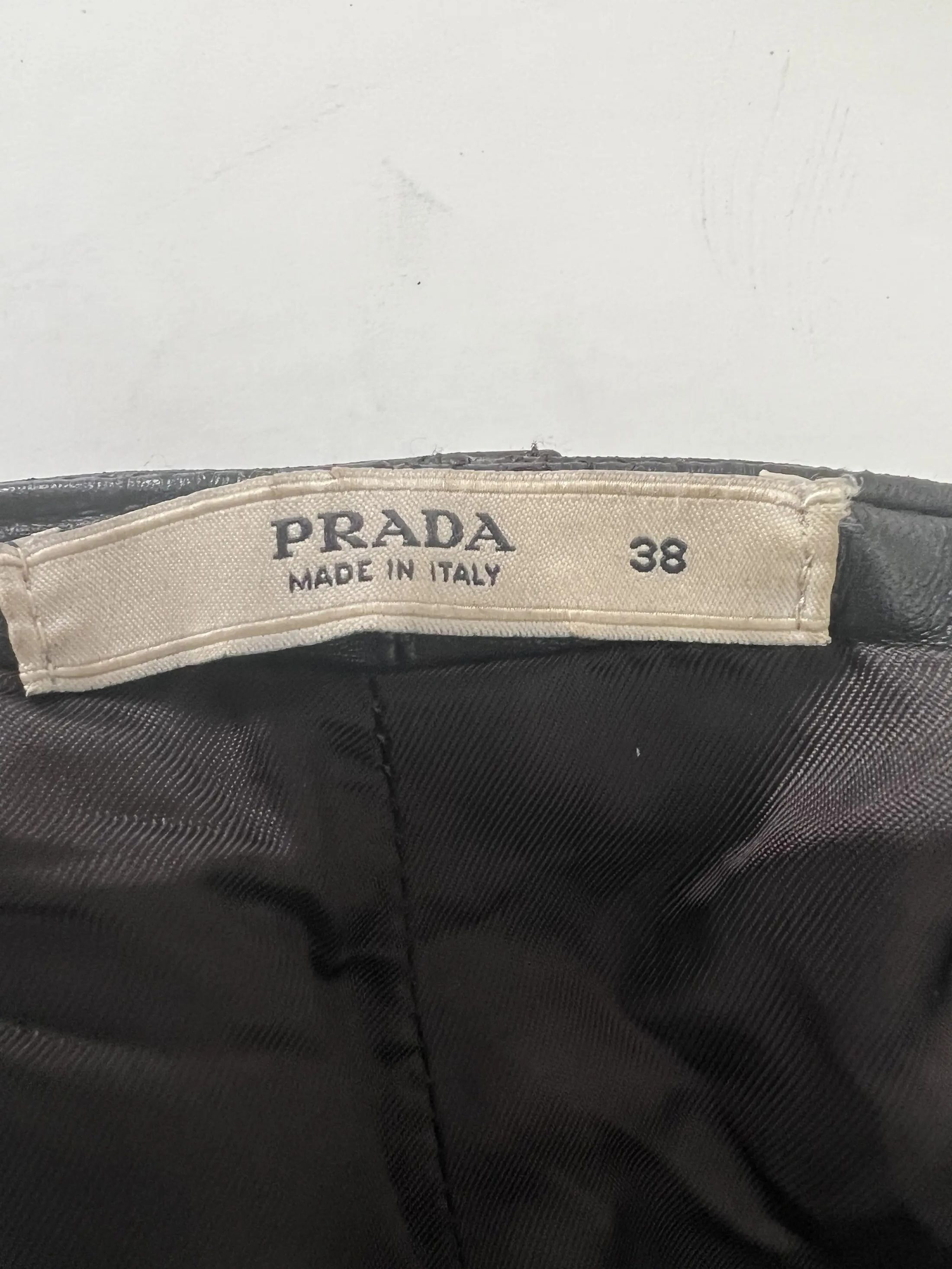 Prada High Quality Leather Pants Size 26" / US 2 / IT 38 - 13 Thumbnail