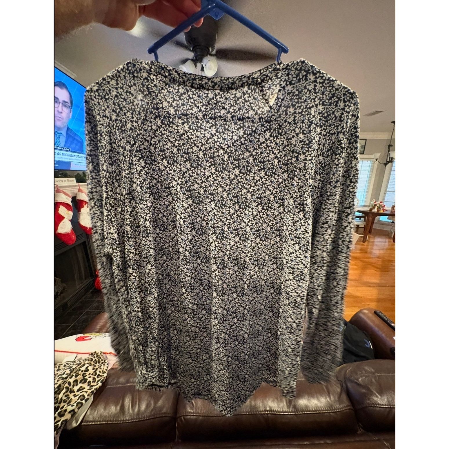 Loft LOFT Floral Long Sleeve Blouse Black White Women’s XS 0–2 Size XS / US 0-2 / IT 36-38 - 4 Thumbnail