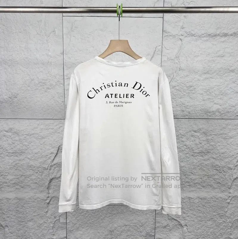 Dior Dior White Cotton Long Sleeve T-Shirt . Size US S / EU 44-46 / 1 - 2 Thumbnail