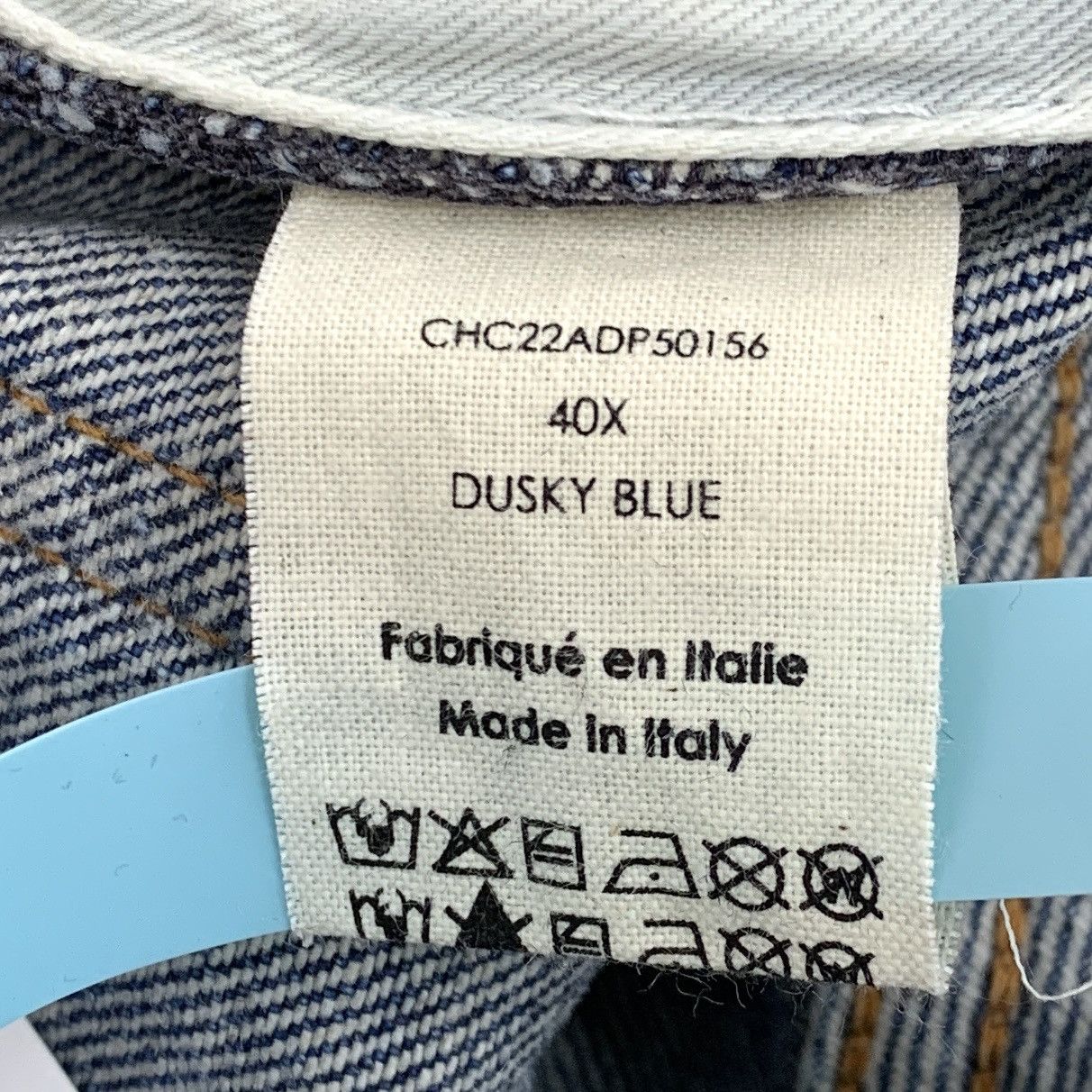 Chloe Chloe Blue Cotton Denim Casual Pants K26WX Size 29" - 7 Thumbnail