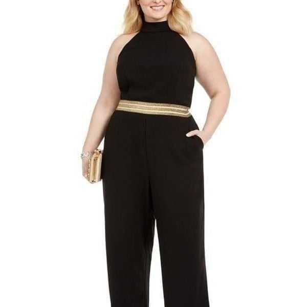 Other $79.00 Teeze Me Trendy Plus Size Banded-Waist Halter Jumpsui Size 3XL / US 20-22 - 2 Thumbnail