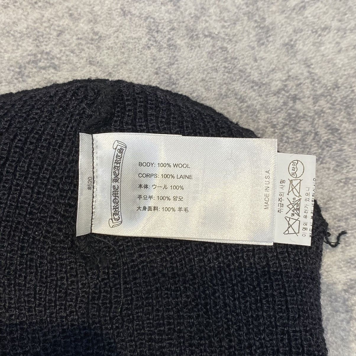 Chrome Hearts Chrome Hearts Horseshoe Black Beanie Size ONE SIZE - 6 Thumbnail