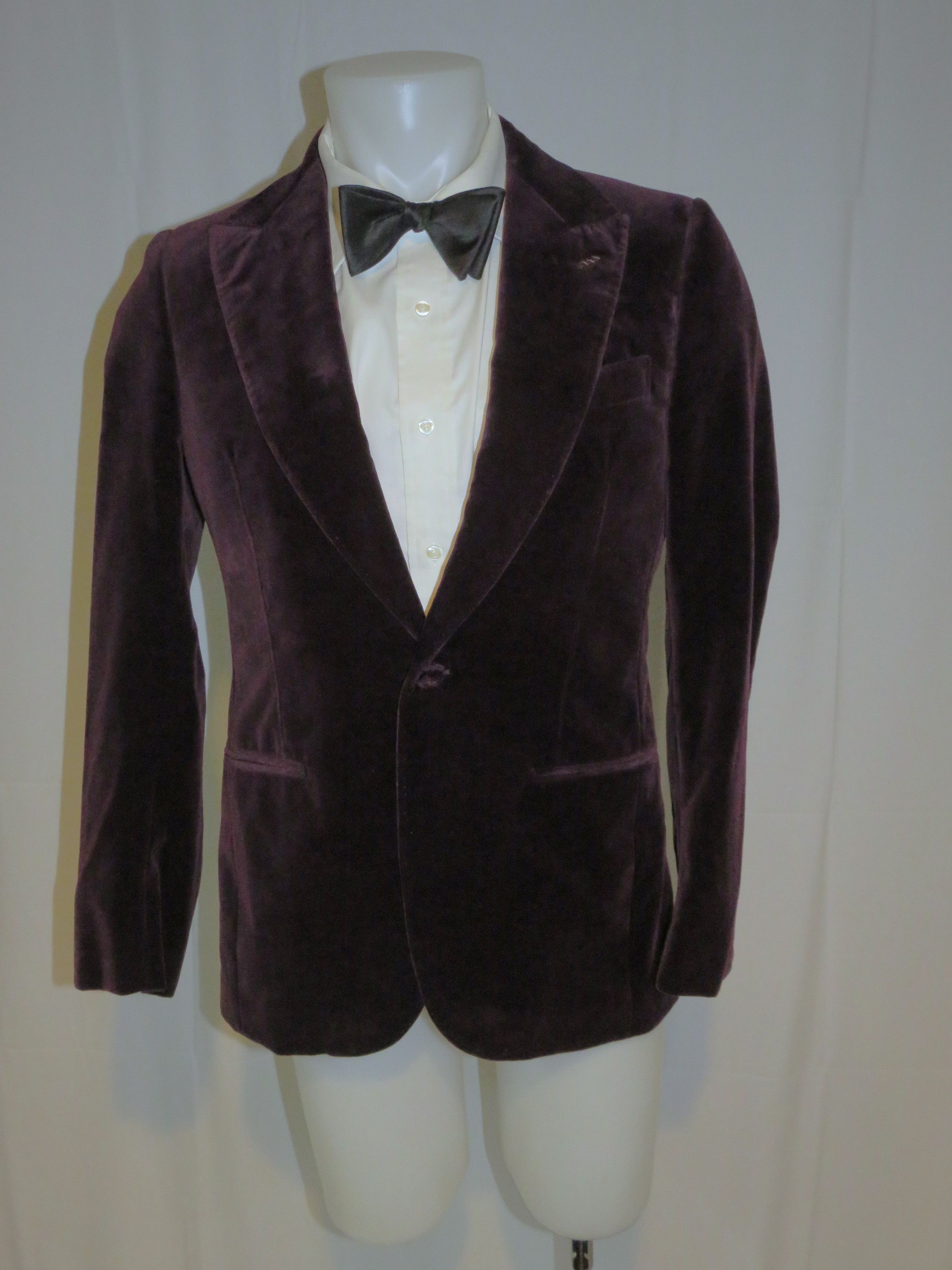 Ermenegildo Zegna Burgundy Velvet Current One Button Evening Jacket 38R NWT Size 38R - 1 Thumbnail