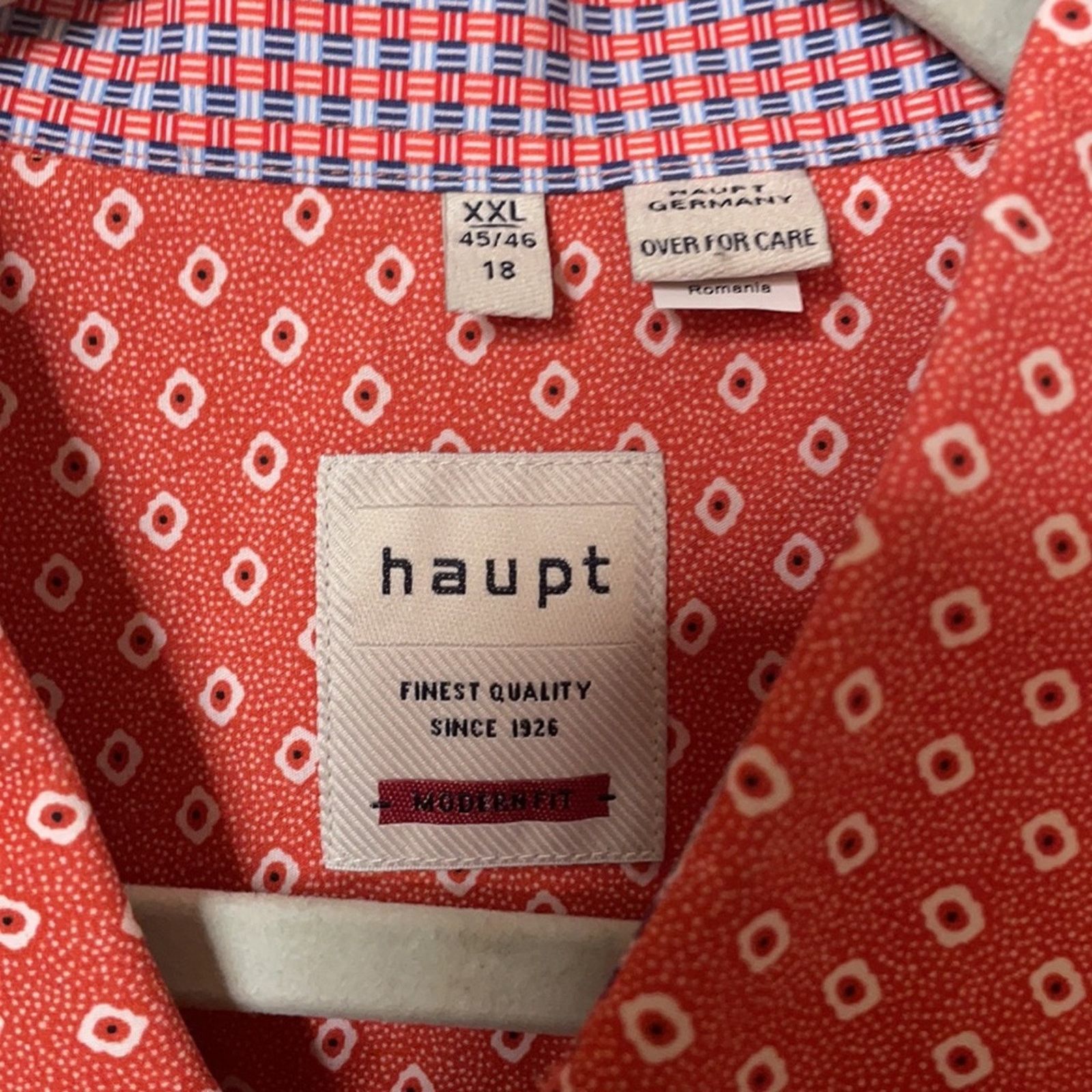 Haupt Haupt Modern fit men’s button down XXL 45/46 18 Size US XXL / EU 58 / 5 - 5 Thumbnail
