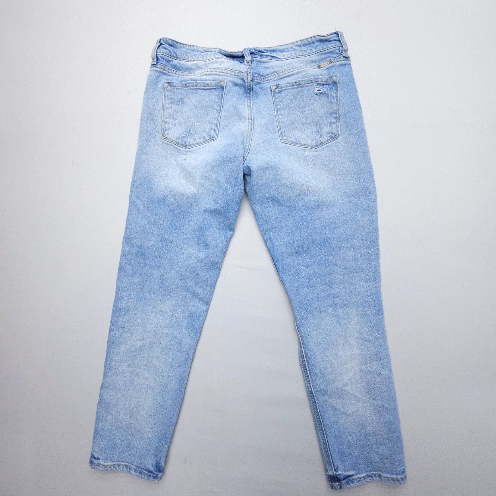 Vintage KanCan Jeans Women's 29 Mid Rise Boyfriend Distressed Blue Inseam 28 Size 29" - 2 Thumbnail