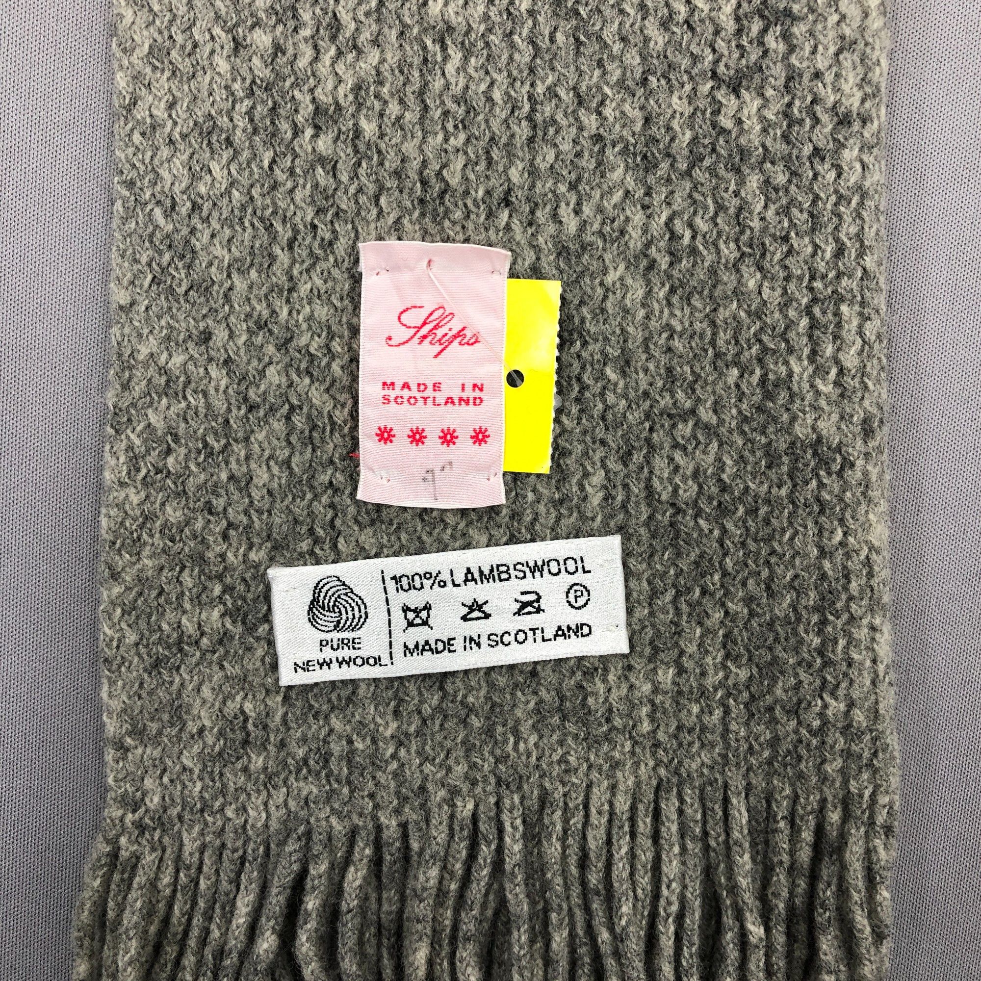SHIPS Vintage Ships Scarf Muffler Knit Wool Fringe Winter Scarves Size ONE SIZE - 4 Thumbnail