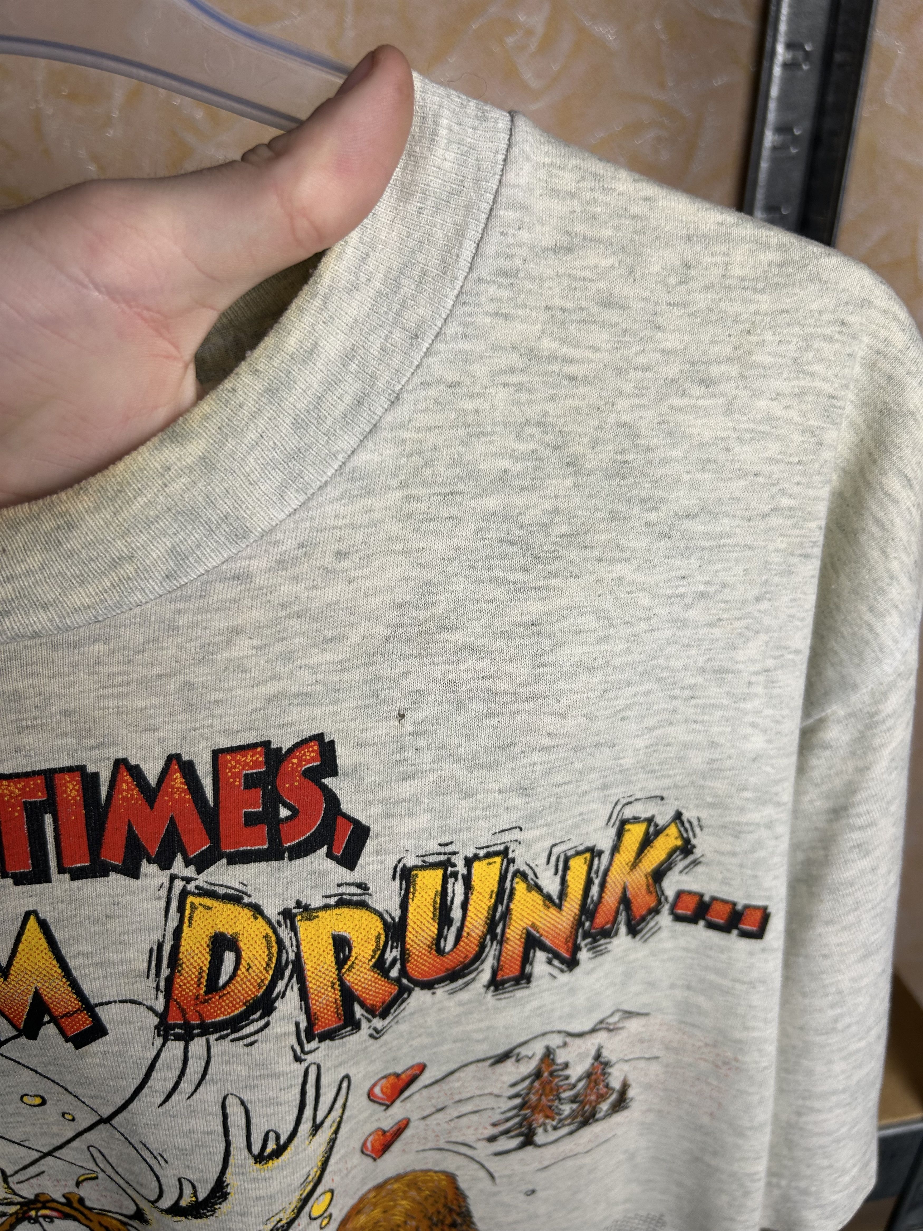 Vintage Vintage 90s Drunk Moose Funny Humor Sex T-shirt Size US L / EU 52-54 / 3 - 5 Thumbnail