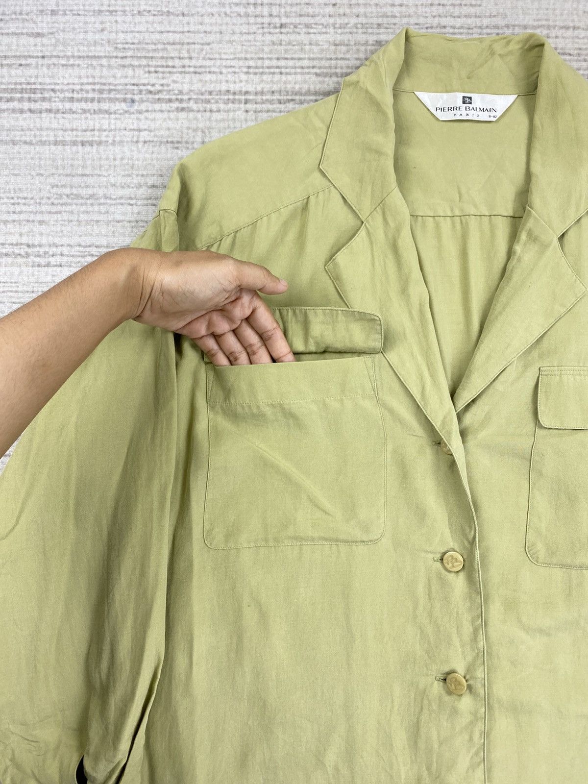 Designer × Pierre Balmain × Vintage Vintage Pierre Balmain Paris Button Ups Shirt Size US M / EU 48-50 / 2 - 7 Thumbnail