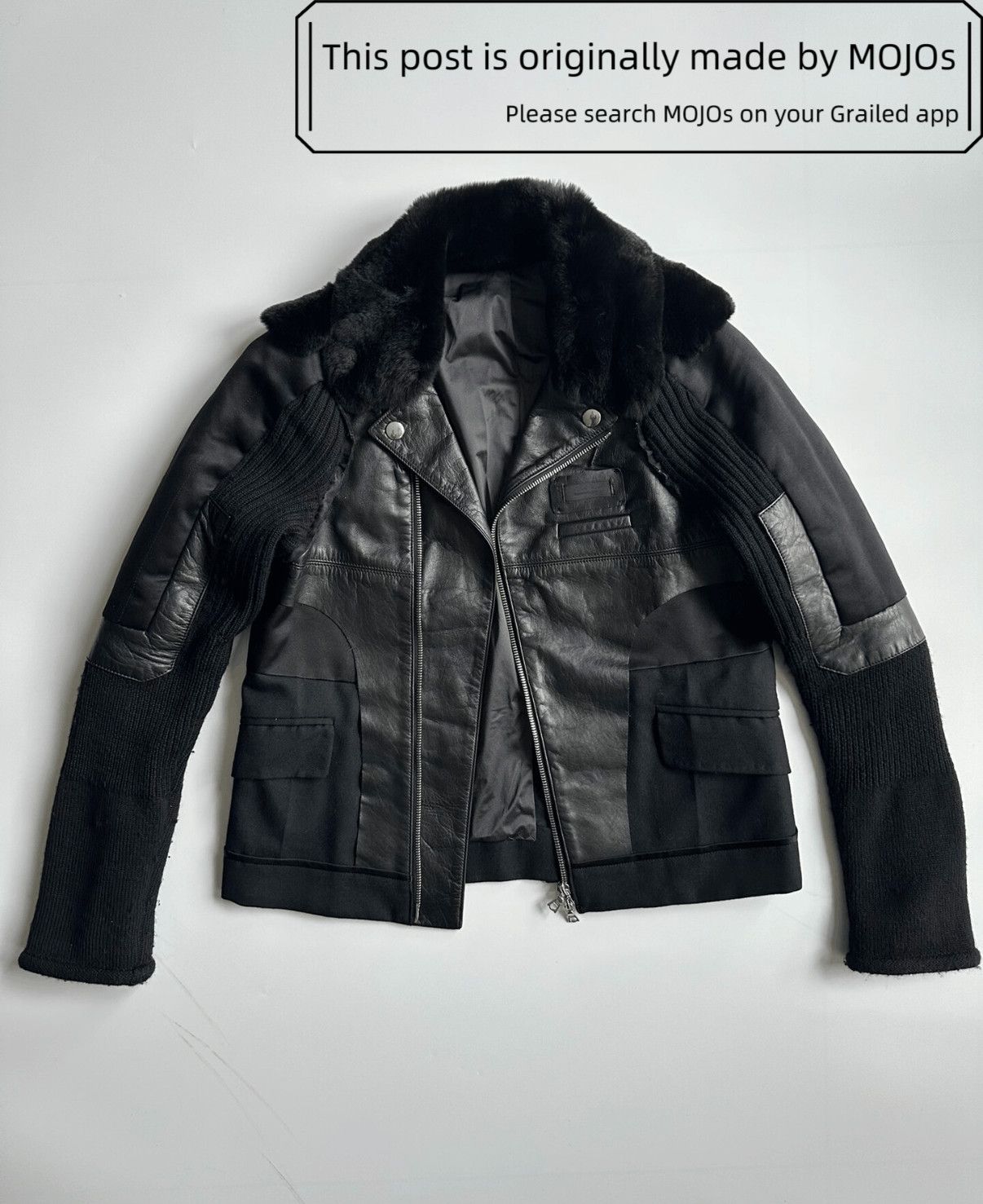 Undercover Undercover 06SS T Archive Band slogan patchwork leather