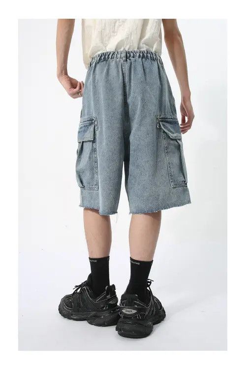 Other Retro pocket cool workwear washed denim shorts Size US 32 / EU 48 - 2 Thumbnail