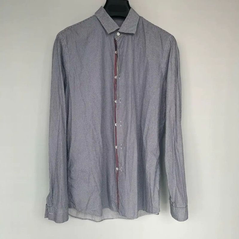 Prada Prada Gray Long Sleeve Men's Shirt Size US L / EU 52-54 / 3 - 1 Thumbnail