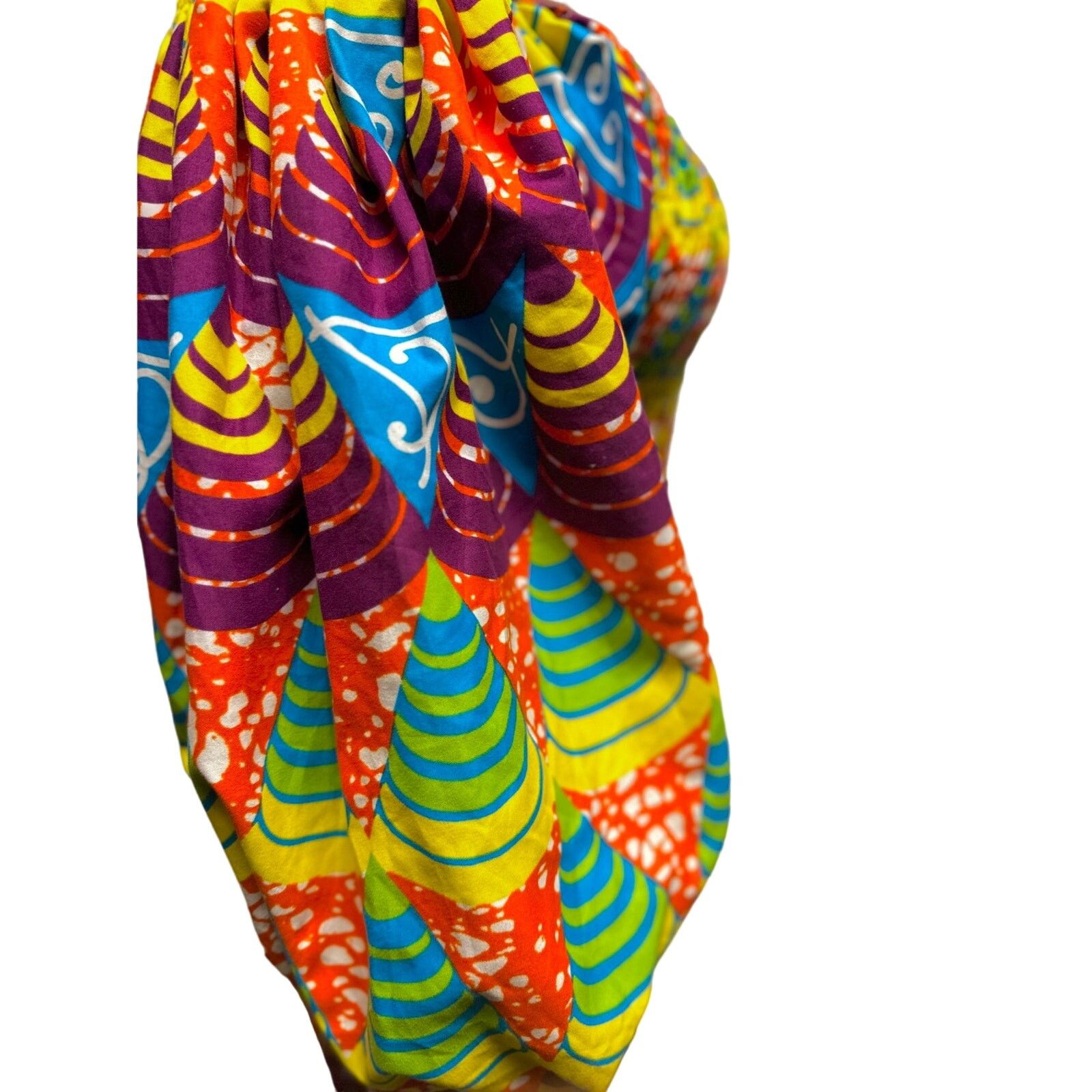 Other Yellow multicolored African print body con dress puff sleeve Size M / US 6-8 / IT 42-44 - 2 Thumbnail