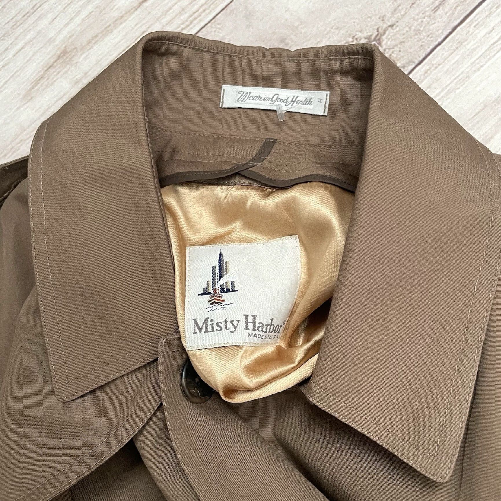 Vintage VINTAGE Misty Harbor Trench Coat Mens 44 Long Belted Lined Read Brown 90s 80s Classic United States Mens Size US S / EU 44-46 / 1 - 4 Thumbnail
