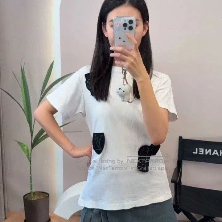Louis Vuitton Louis Vuitton White Embroidered Cotton T. Size US M / EU 48-50 / 2 - 9 Thumbnail
