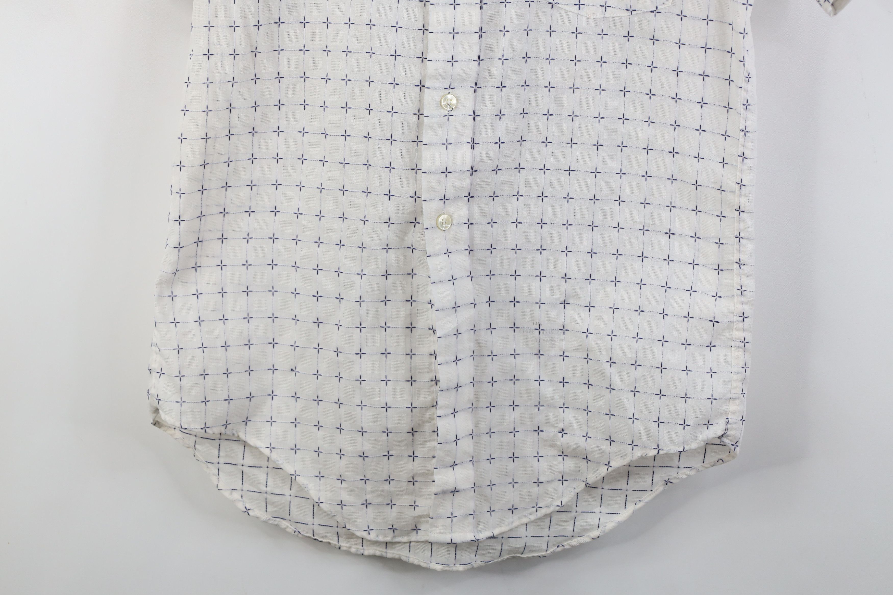 Vintage Vintage 70s Streetwear Knit Dagger Collar Button Shirt USA Size US M / EU 48-50 / 2 - 3 Thumbnail