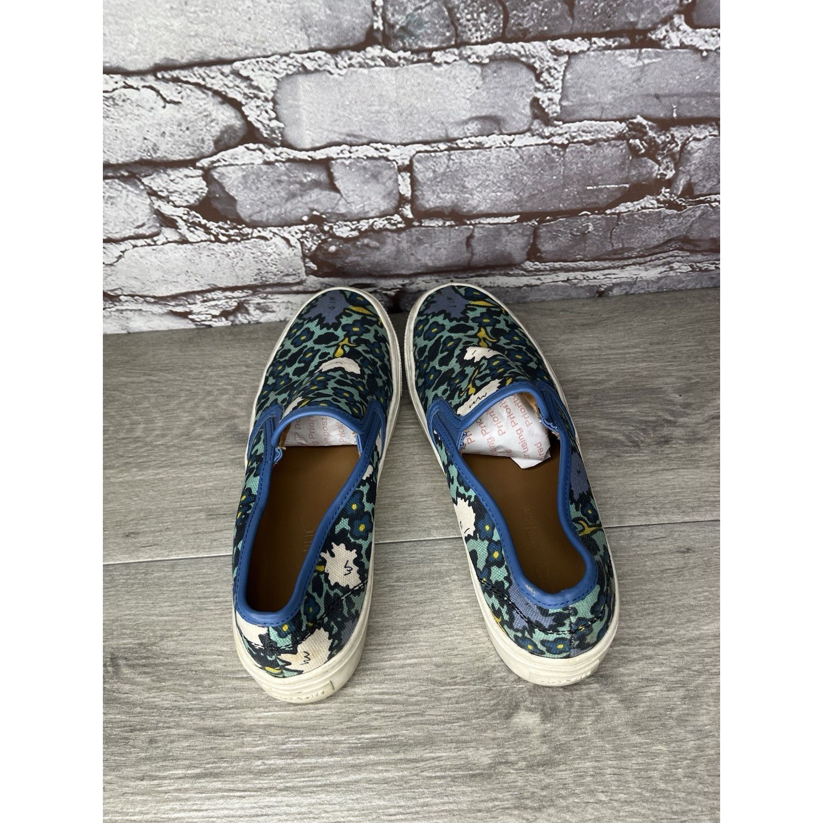 Coach Coach Cameron A01986 Aqua Blue Floral Fabric Slip Ons Shoes Size US 8 / IT 38 - 12 Thumbnail