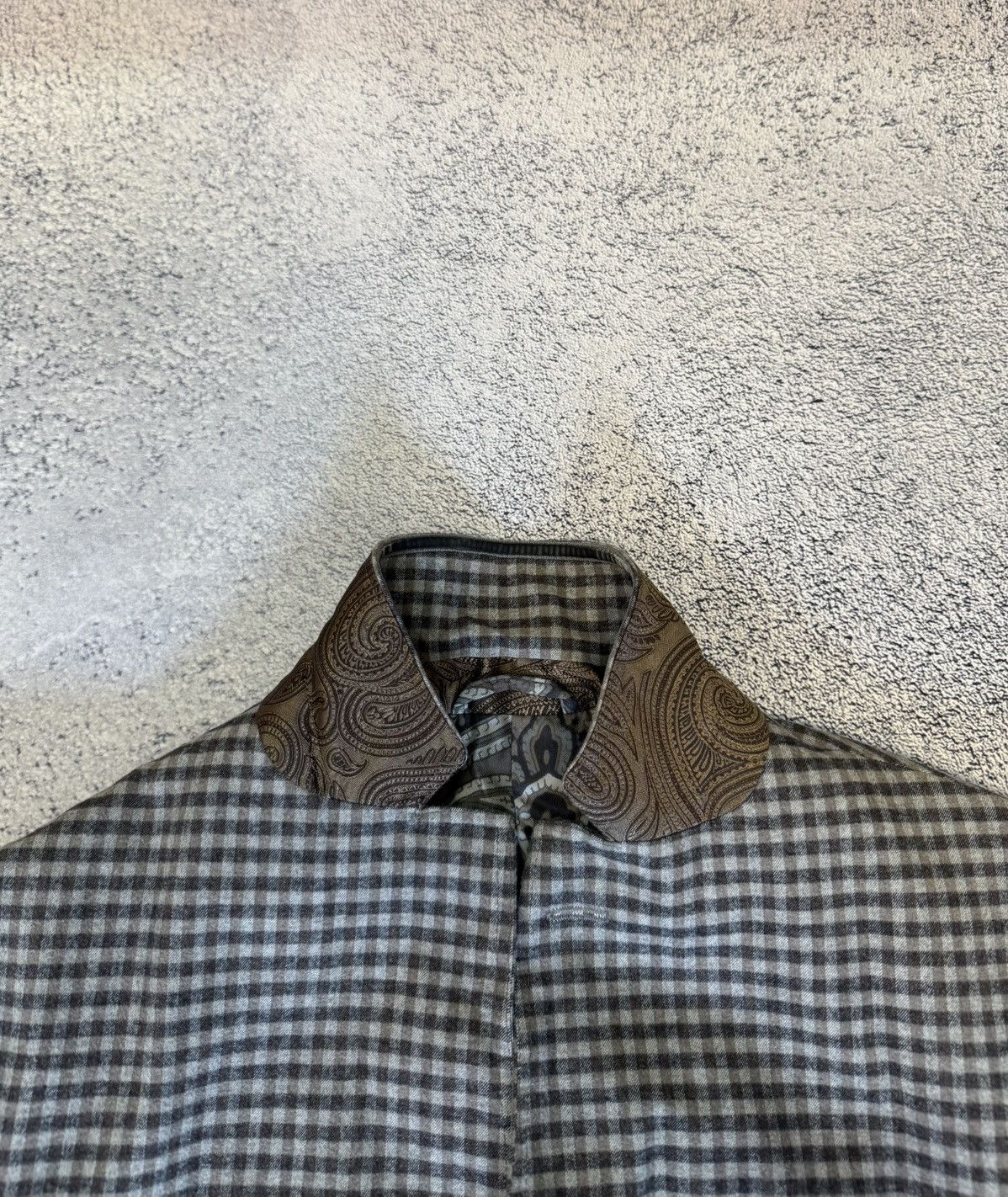Etro ETRO Blazer 50IT40US Check Jacket Cotton Silk Paisley Lining Size 40R - 3 Thumbnail