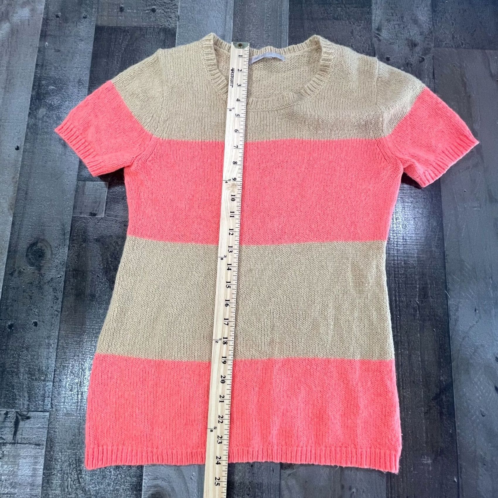 Gap Gap Womens Small Pink Band Stripe Round Neck Short Sleeve Sweater Knit Size S / US 4 / IT 40 - 6 Thumbnail