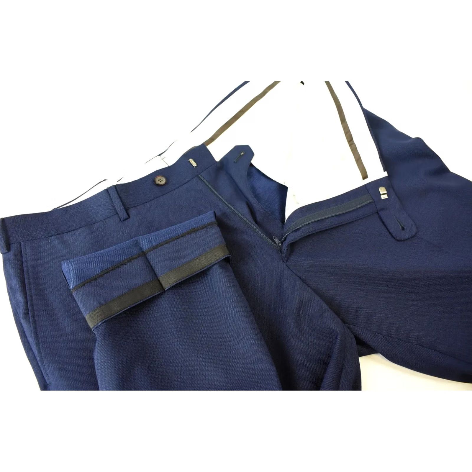 Suitsupply Suitsupply Brescia Trousers Men's UK 46S / W38 Wool Zip Fly Pockets Blue Size US 30 / EU 46 - 4 Thumbnail