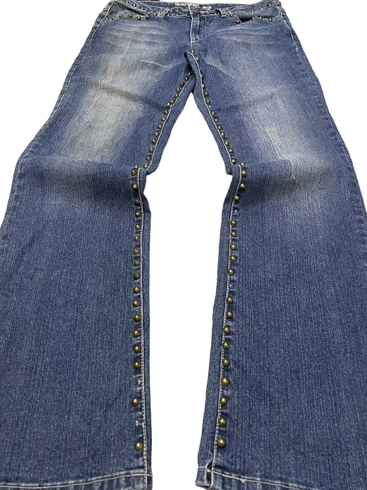 Hysteric Glamour × In The Attic Heatwave Studded Trimmed Flared Jeans Size US 32 / EU 48 - 8 Thumbnail
