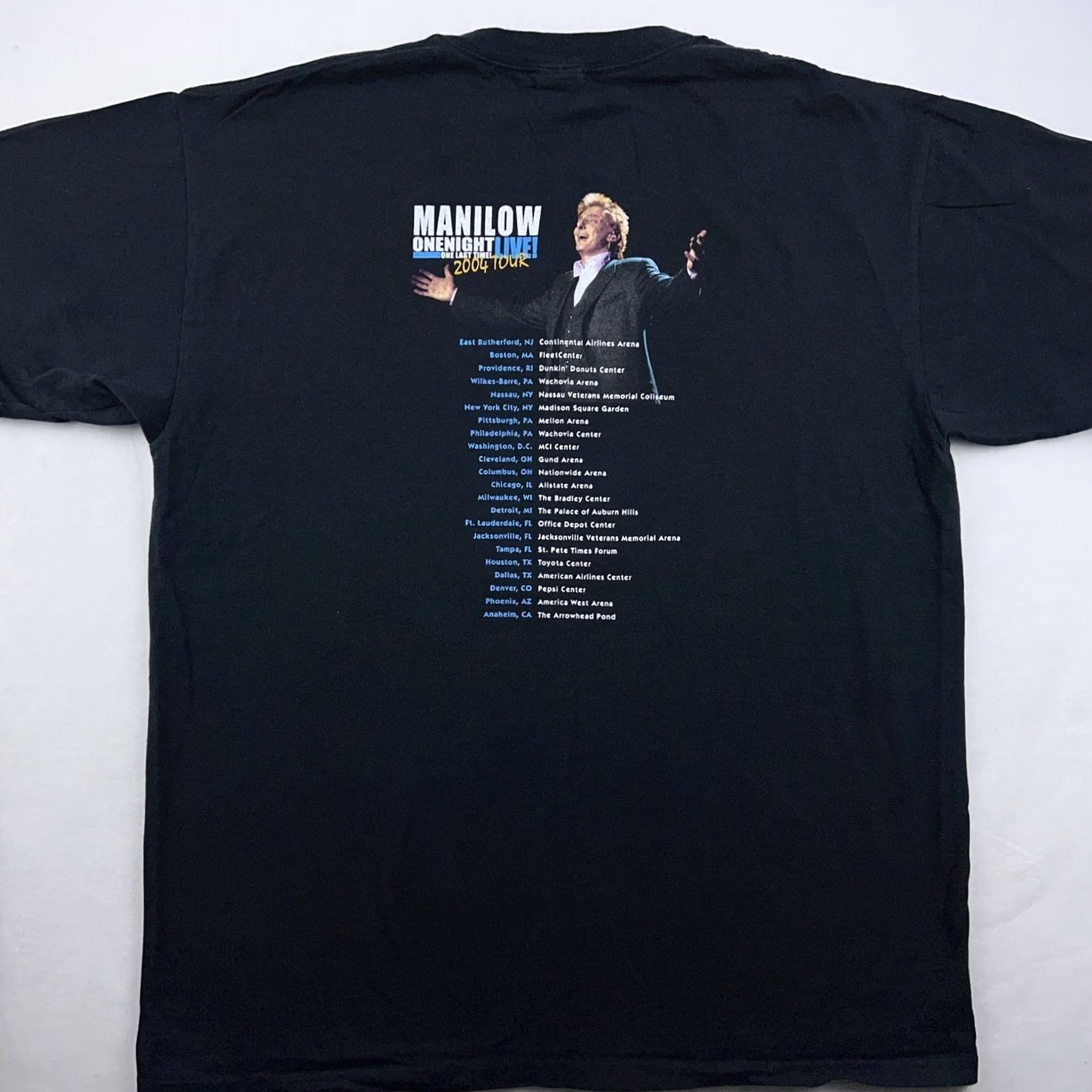 Vintage VINTAGE BARRY MANILOW CONCERT T-Shirt XL tour 2004 ONE NIGHT ONE LAST TIME Black Mens Size US XL / EU 56 / 4 - 7 Thumbnail
