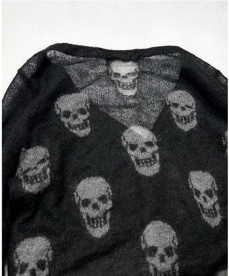 Hysteric Glamour 00s [Archive] Hysteric Glamour Skull Mohair Cardigan Size US XXS / EU 40 - 6 Thumbnail