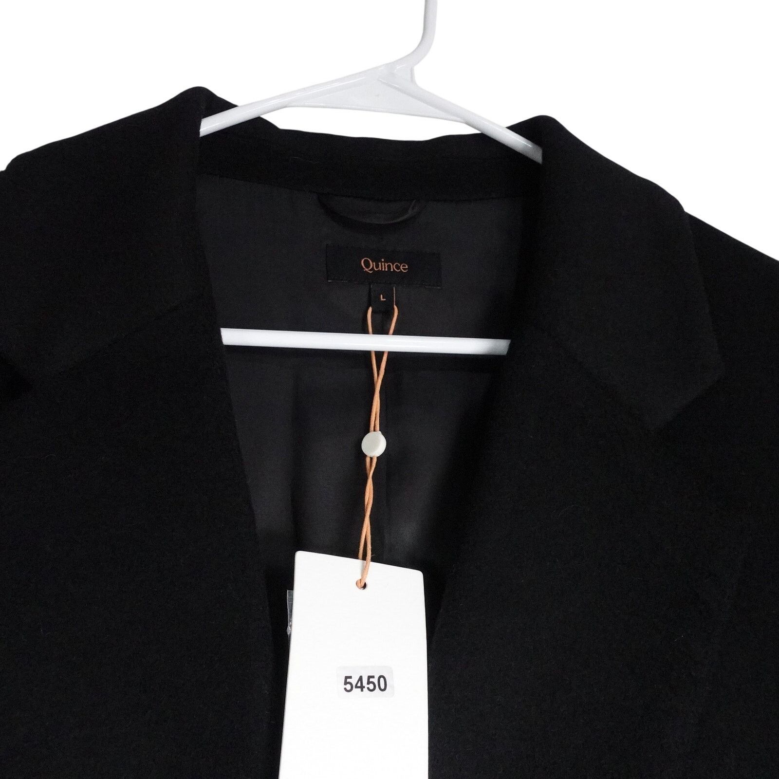 Quince Quince Large Black ItalianSingle Breasted Wool Coat Size L / US 10 / IT 46 - 6 Thumbnail