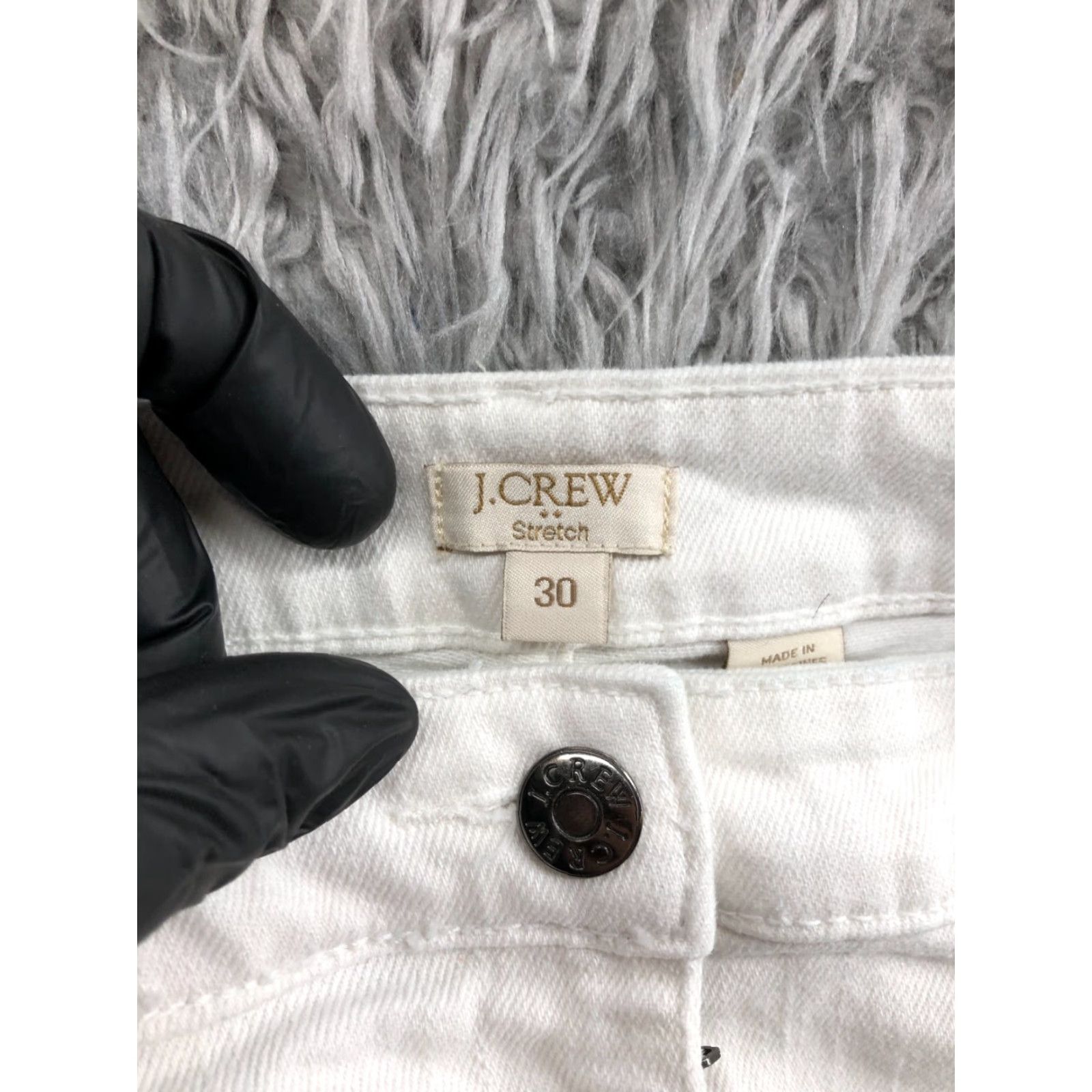 J.Crew J.Crew Skirt Womens Size 30 White Midi Straight & Pencil Twill with Pockets Logo Barbie Button Front Flat Front Regular Rise Mid Wash Linen? Size 30" / US 8 / IT 44 - 6 Thumbnail