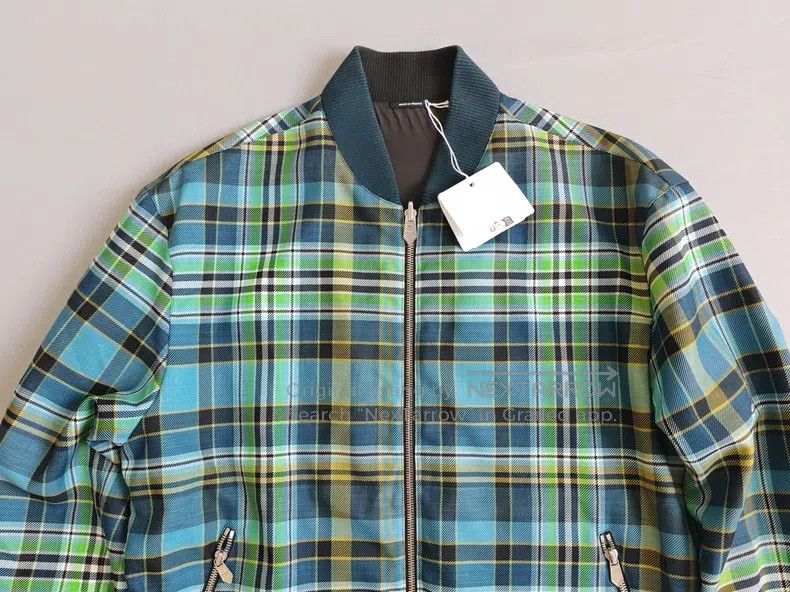 Hermes Hermes Two-Tone Plaid and Nylon Olive Green Loose Fit Jack Size US M / EU 48-50 / 2 - 5 Thumbnail