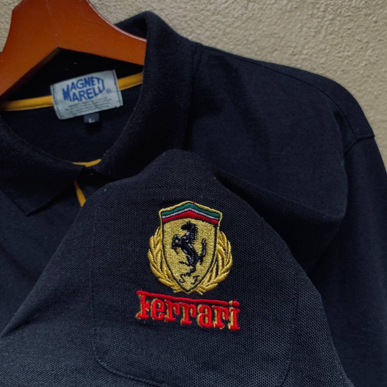 Ferrari Vintage FERRARI Embroidered Logo Pocket Long Sleeve Polo Tee Size US M / EU 48-50 / 2 - 4 Thumbnail
