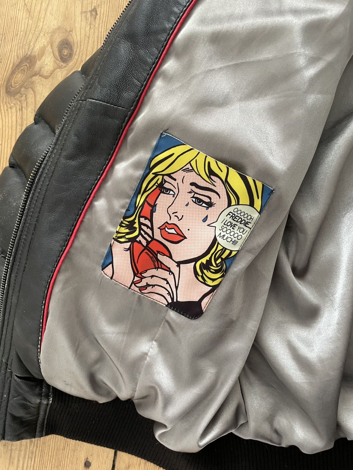 Vintage Leather Puffer Down Jacket (Frieda & Freddies New York) Size US S / EU 44-46 / 1 - 5 Thumbnail