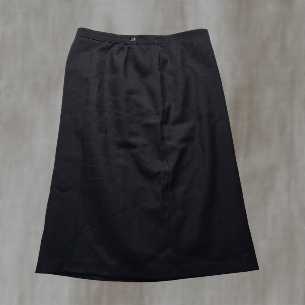 Vintage VINTAGE Donnkenny Skirt Women 12P Petite Adult Knee Length Gray A-Line Pockets 80s Grandmacore Mens? Size 34" / US 12 / IT 48 - 1 Thumbnail