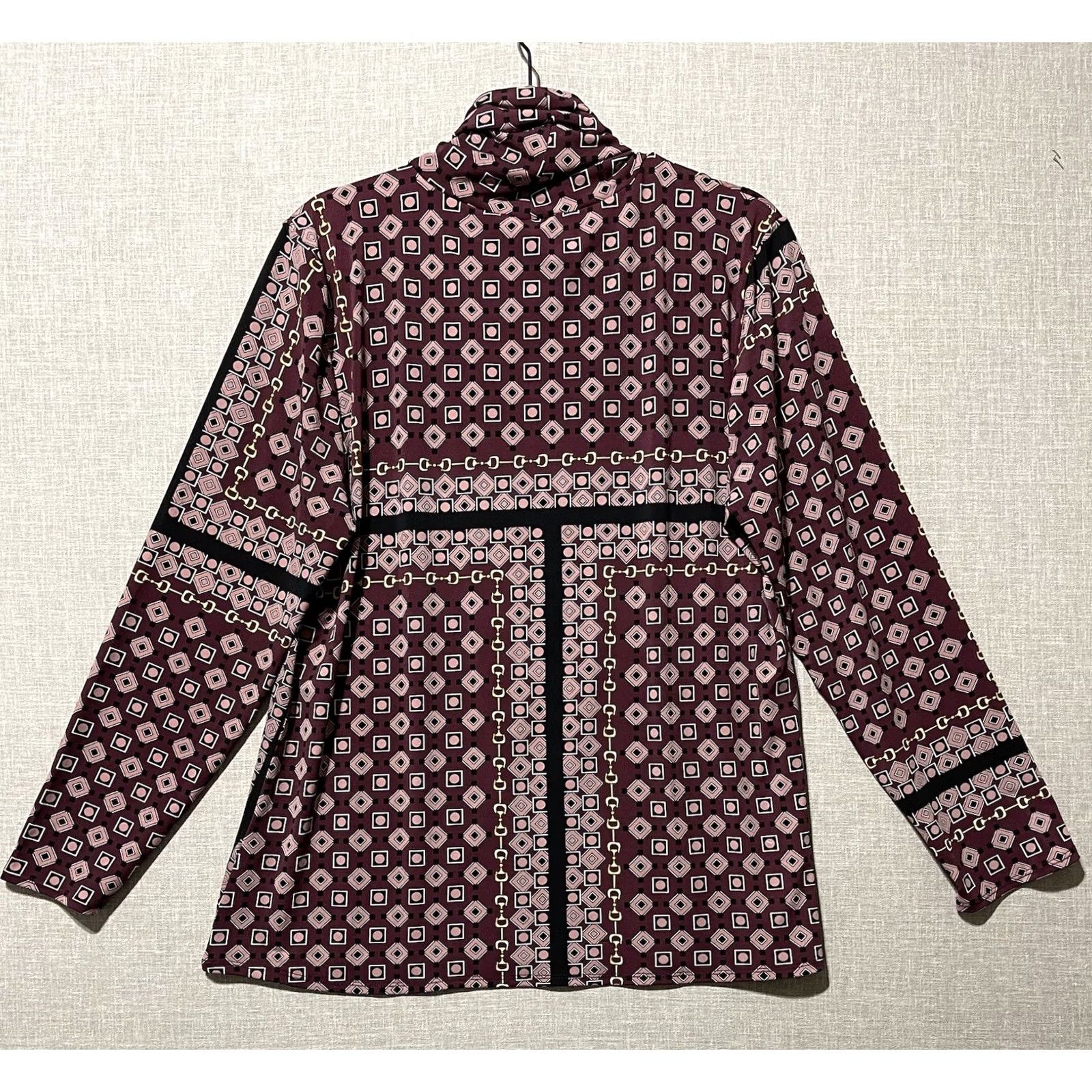 Vintage C. Wonder Womens XL Pullover Turtleneck Soft Pheasant Boho Maroon NEW Size XL / US 12-14 / IT 48-50 - 2 Thumbnail