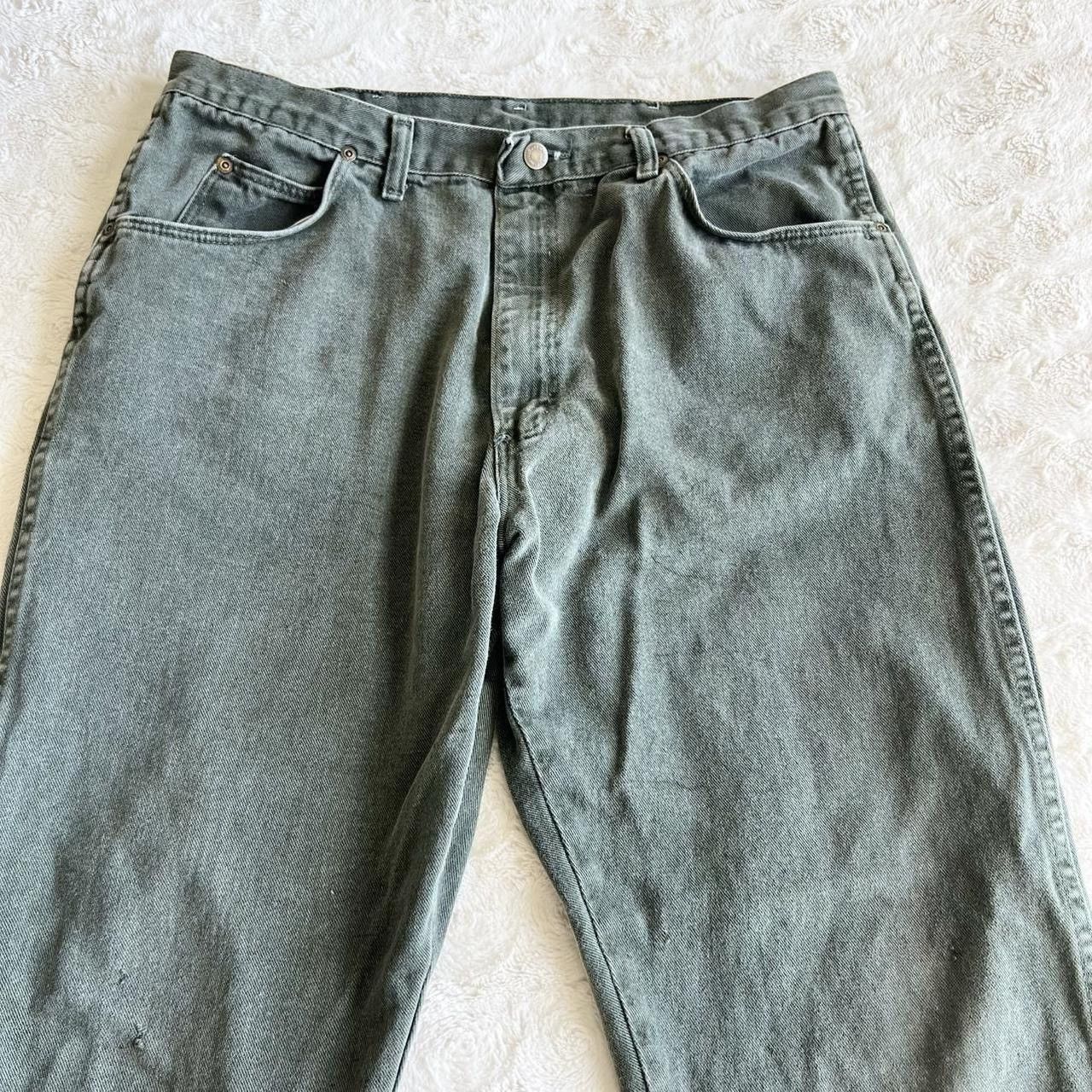 Wrangler Vintage Wrangler Jeans Mens 35x29 *Tag 38x30 Green Straight Size US 35 - 4 Thumbnail
