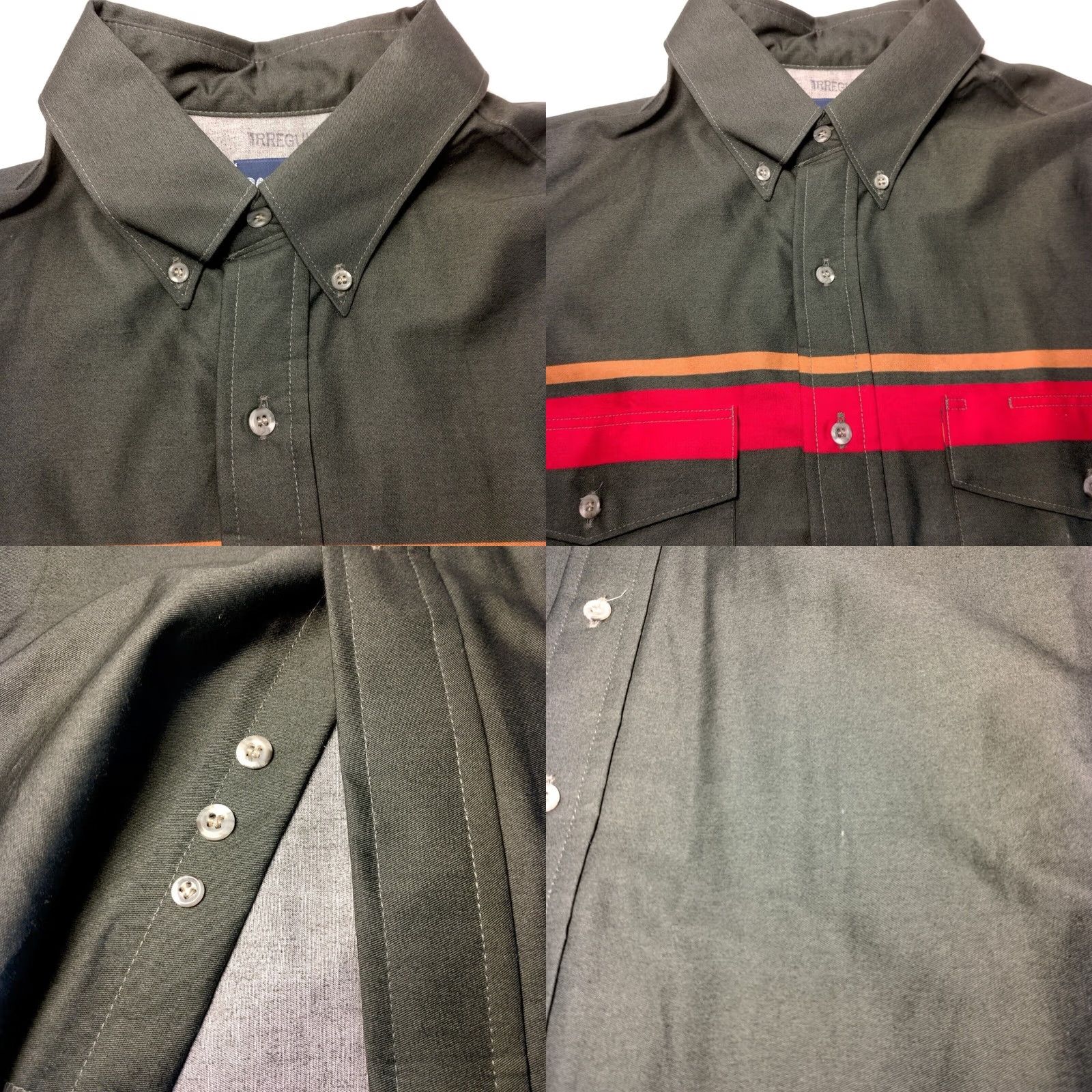 Wrangler VINTAGE Wrangler Western Shirt 17x35 Button Long Sleeve Green Irregular Size US XL / EU 56 / 4 - 9 Thumbnail