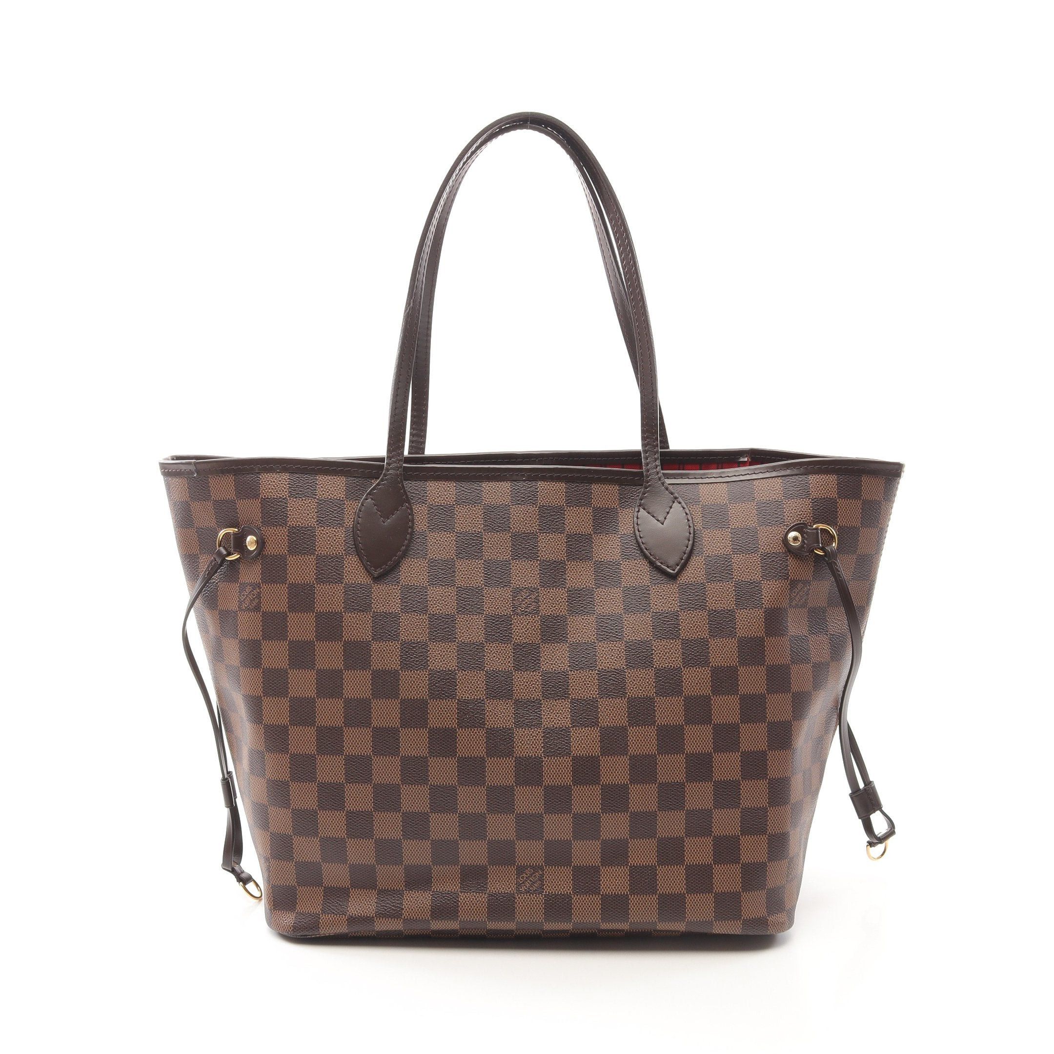 Louis Vuitton Louis Vuitton Neverfull Mm Damier Ebene Cerise Shoulder Bag Tote Leather Brown Size ONE SIZE - 1 Thumbnail
