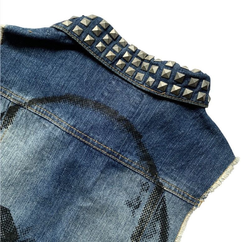 Japanese Brand Glad news japan skull y2k punk grunge denim vest Size US S / EU 44-46 / 1 - 3 Thumbnail