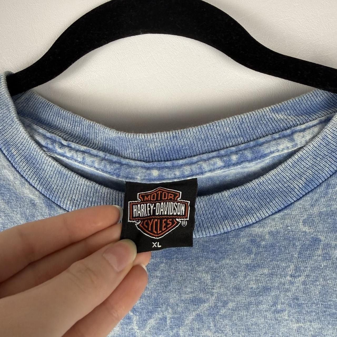 Harley Davidson Vintage 2004 Harley-Davidson Kuwait Acid Wash Long Sleeve Size US XL / EU 56 / 4 - 2 Thumbnail