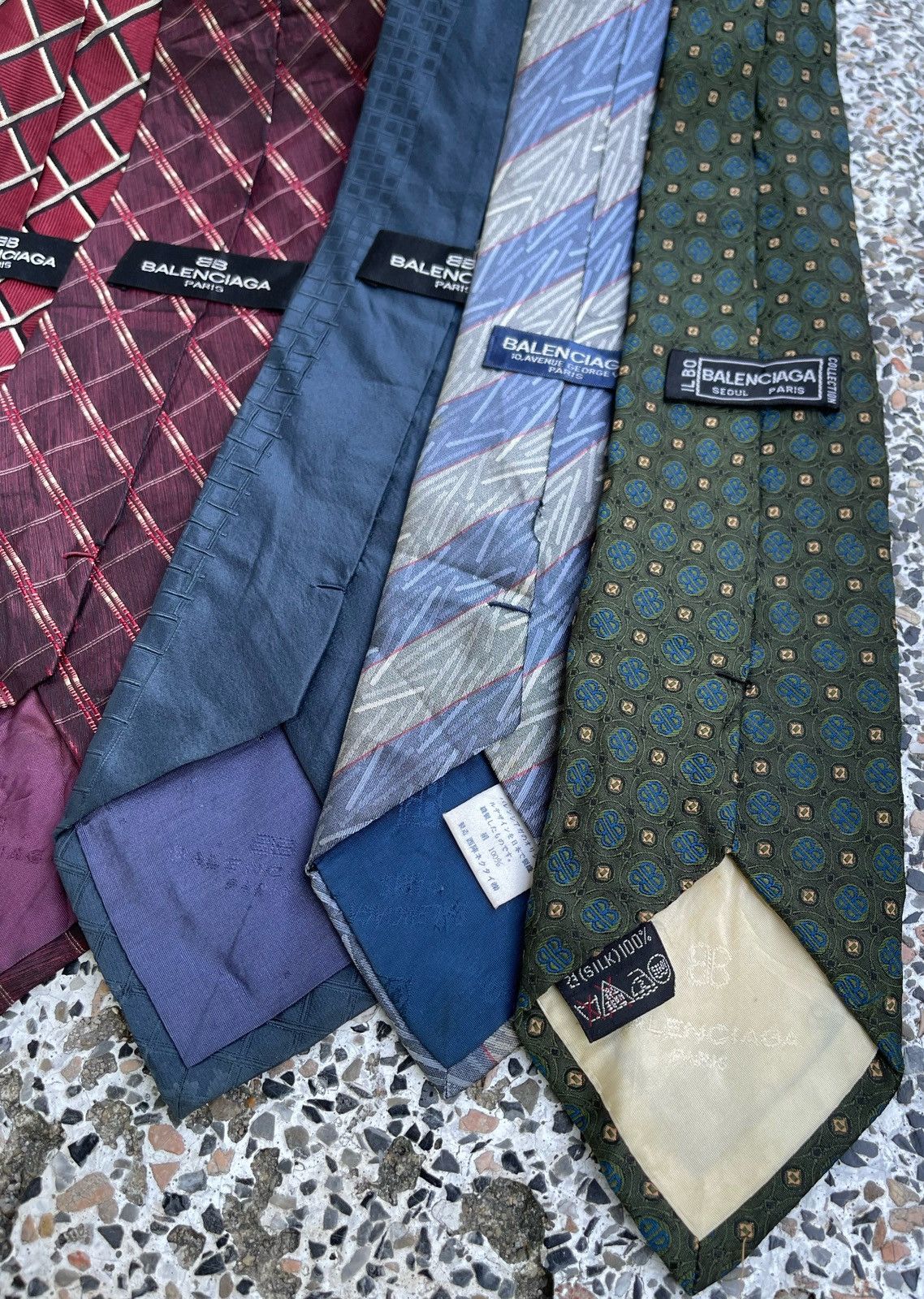Balenciaga 🔥VINTAGE BALENCIAGA NECKTIE/TIE BUNDLE COMBO 5 PCS Size ONE SIZE - 10 Thumbnail