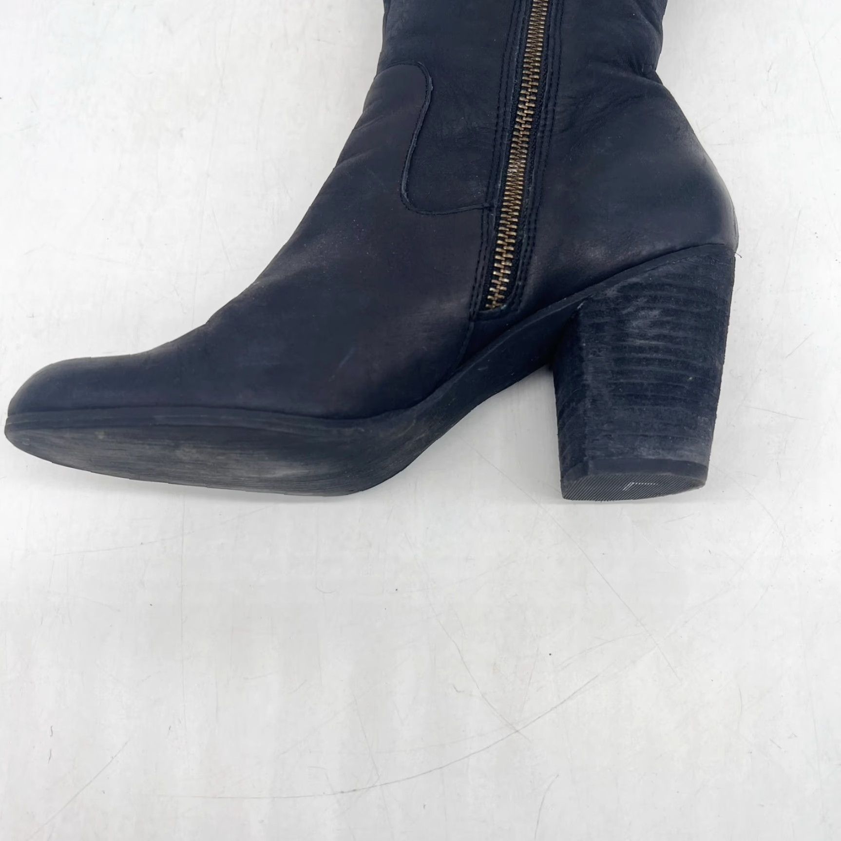 Vintage Bella Vita Evelyn II Women's Black Leather Boots 9 Wide Mid Heel Size US 9 / IT 39 - 4 Thumbnail