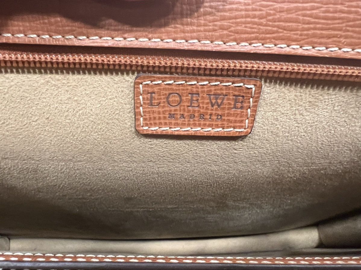 Loewe Loewe Structured Leather Briefcase Tote – Tan Calfskin Size ONE SIZE - 6 Thumbnail