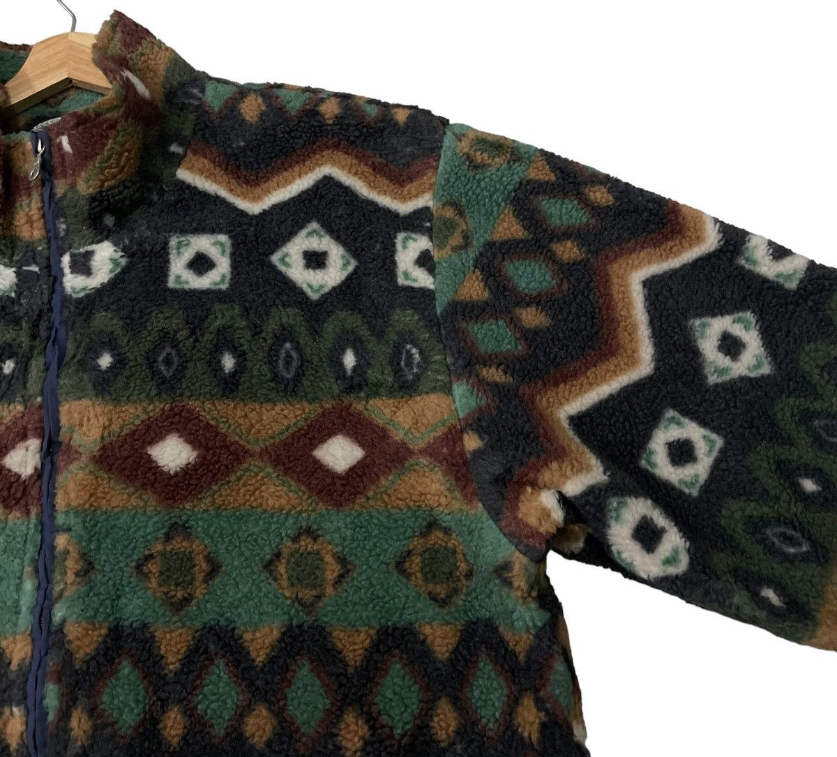 Native Vintage Capt. Cook Multicolour Navajo Fleece Jacket Size US XL / EU 56 / 4 - 2 Thumbnail