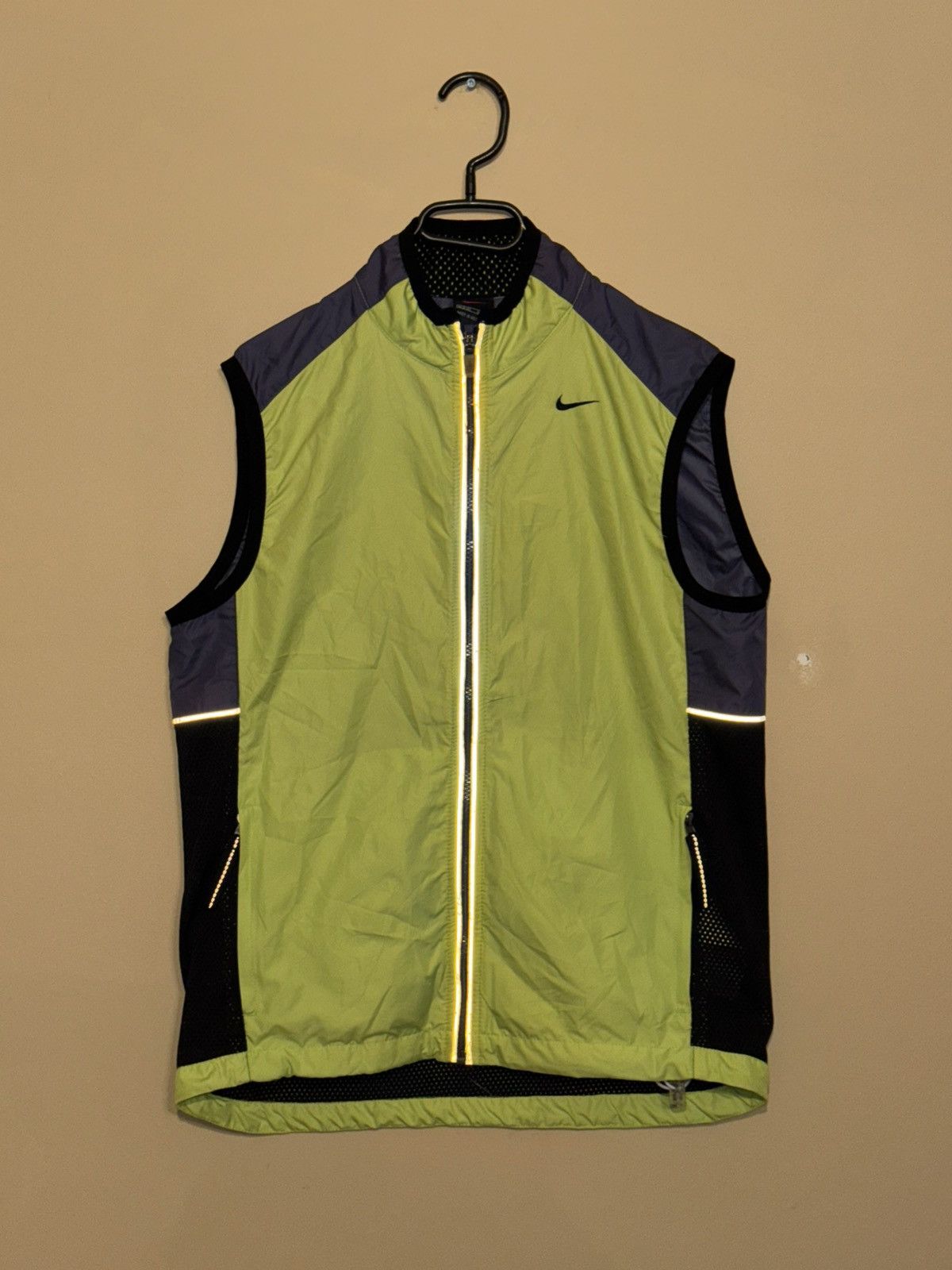 Nike × Vintage Vintage 90s Vest Nike Light Exercise Hiking Running Zip Up Size US M / EU 48-50 / 2 - 5 Thumbnail